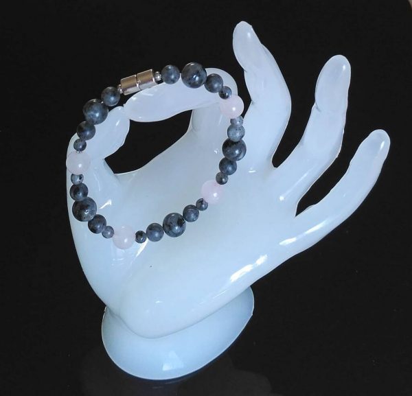 Náramek labradorit-růženín * Bracelet from labradorite and rose quartz