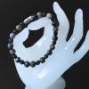Náramek rodonit-láva * Bracelet from rhodonite and lava