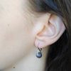 Náušnice tanzanit, stříbrné * Tanzanite earrings, silver