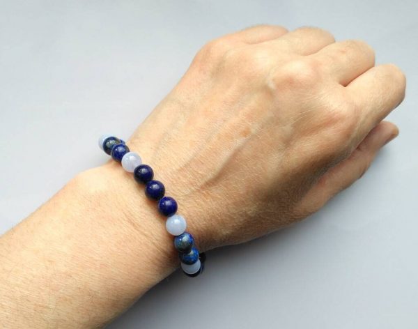 Náramek lapis lazuli-chalcedon * Bracelet from Lapis Lazuli and Chalcedony