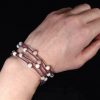 Provázkový náramek s kotvou a perletí * String bracelet with anchor and nacre beads