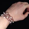 Provázkový náramek s kotvou a perletí * String bracelet with anchor and nacre beads