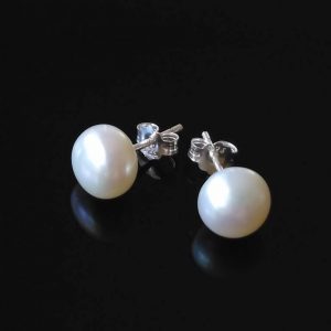 Perlové náušnice stříbrné * Pearl earrings silver