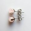 Náušnice růženín puzety * Rose Quartz stud earrings