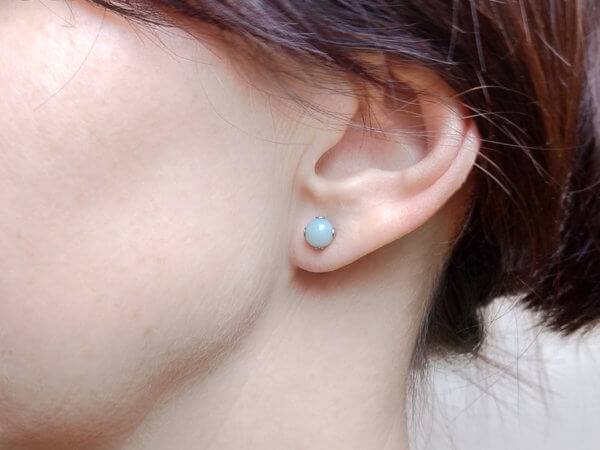 Náušnice amazonit puzety * Amazonite stud earrings