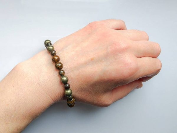 Náramek bronzit-pyrit * Bracelet from bronzite and pyrite