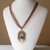 Měděný náhrdelník s achátovým korálkem * Copper necklace with an agate bead