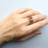 Měděný prsten s achátovým korálkem * Agate bead copper ring