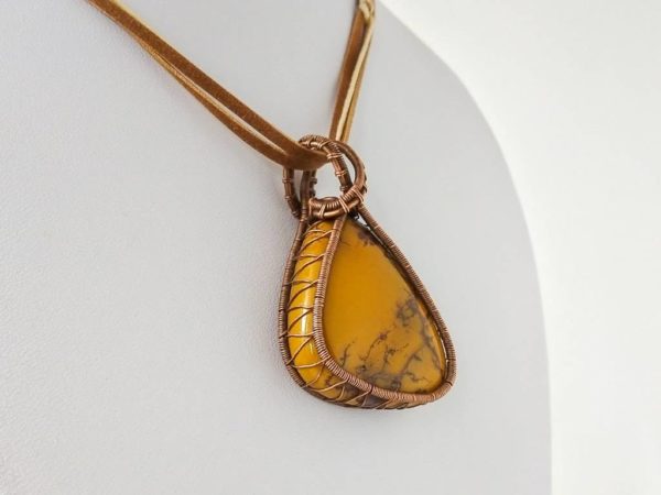 Náhrdelník měděný s mookaitem * Copper necklace with mookaite