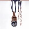 Měděný náhrdelník s obsidiánem vločkovým * Copper necklace with Snowflake Obsidian