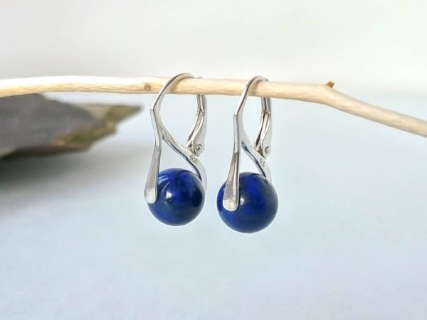 Náušnice lapis lazuli, stříbrné * Lapis lazuli silver earrings
