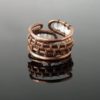 Prsten měděný s měsíčním kamenem * Copper ring with Moonstone beads