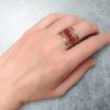 Měděný prsten s karneolem * Copper ring with Carnelian beads