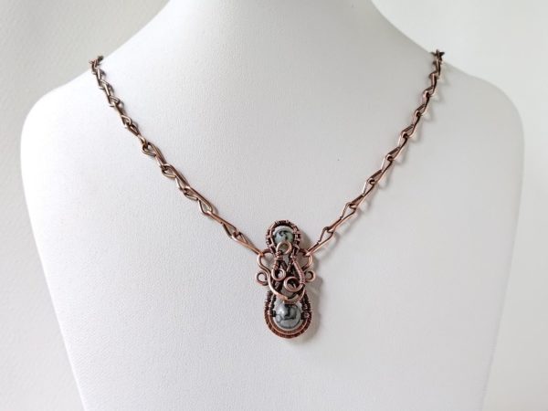 Měděný náhrdelník s jaspisem * Copper necklace with Jasper