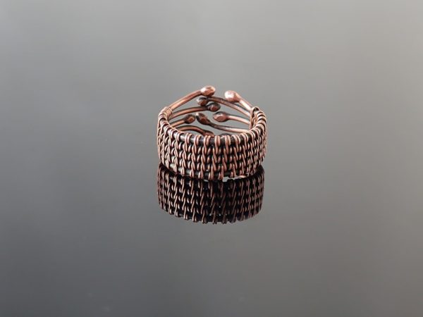 Měděný prsten deset kapek * Copper ring "ten drops"