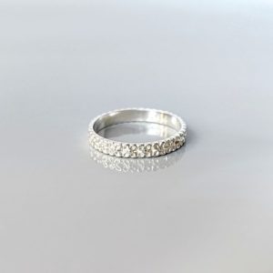 Prsten s ručně rytým ornamentem, stříbro Ag 925 * Silver ring with hand-engraved ornament