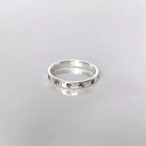 Stříbrný prsten hvězdičkový, stříbro Ag 925 * Star silver ring