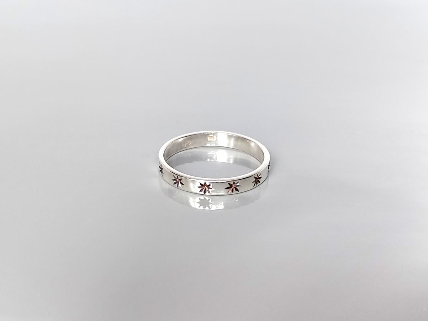 Stříbrný prsten hvězdičkový, stříbro Ag 925 * Star silver ring
