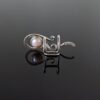Záušnice s růžovofialovou říční perlou * Ear cuff with pink-purple Freshwater pearl