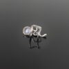 Záušnice s tanzanitovým korálkem * Ear cuff with tanzanite bead