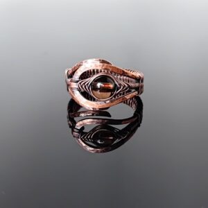 Měděný prsten se záhnědou * Copper ring with Smoky Quartz