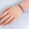 Náramek z chirurgické oceli s korálky turmalinu * Surgical steel bracelet with Tourmaline beads