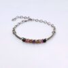 Náramek z chirurgické oceli s korálky turmalinu * Surgical steel bracelet with Tourmaline beads