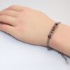 Náramek z chirurgické oceli s korálky turmalinu * Surgical steel bracelet with Tourmaline beads
