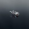 Záušnice s růžovofialovou říční perlou * Ear cuff with pink-purple Freshwater pearl
