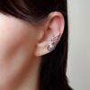 Záušnice s růžovofialovou říční perlou * Ear cuff with pink-purple Freshwater pearl