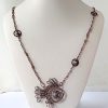 Měděný náhrdelník Rybka s jaspisem a angelitem * Copper necklace Fish with jasper and angelite