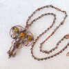 Měděný náhrdelník s achátovými korálky * Copper necklace with Agate beads