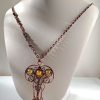 Měděný náhrdelník s achátovými korálky * Copper necklace with Agate beads