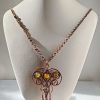 Měděný náhrdelník s achátovými korálky * Copper necklace with Agate beads