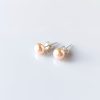 Perlové náušnice světle růžové, stříbrné * Light rose pearl stud earrings, silver
