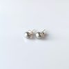 Perlové náušnice šedé, stříbrné * Gray pearl stud earrings, silver