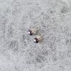 Perlové náušnice tmavé, stříbrné * Dark pearl stud earrings, silver