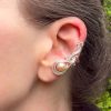 Záušnice se světle růžovou perlou * Ear Cuff with light rose Freshwater pearl